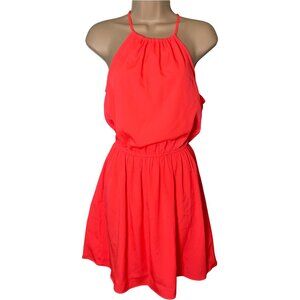 American Eagle Dress Womens Halter Mini Neon Hot Pink Small Barbiecore Vacation